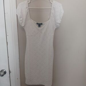 Streetwear Society White Eyelet Mini Dress